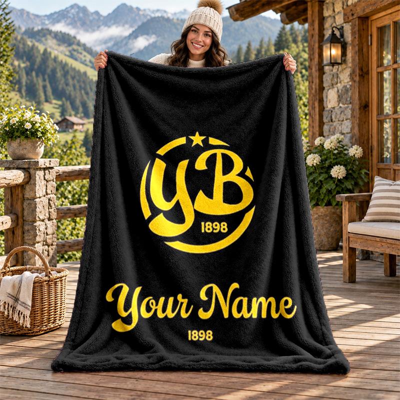 BSC Young Boys Custom Name Flannel Blanket Personalized Soft Warm Plush Throw Blanket Customized Gift for Family Friends