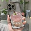 Crystal Apple Is Suitable for iPhone17ProMax Anti-drop Mobile Phone Case 16 Advanced Sense 15/14 Transparent Fine Hole