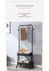 Durable Wheeled Clothes & Hat Rack for Bedrooms/Dorms with Shelves - Thick, Simple Frame, Floor-Standing.