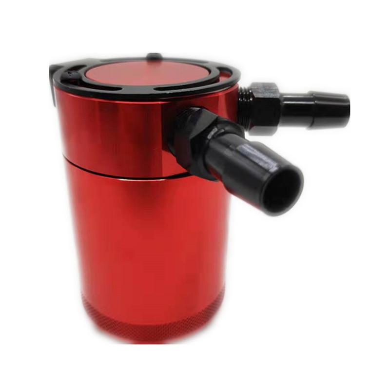 SPSLD Durable Racing Baffled 2-Port Oil Catch Can Tank Auto Vehicle Replacement Air-Oil Separator Waste Gas Oil Recover Pot
