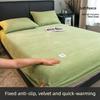 3pcs set milk velvet bedding sheet with added velvet winter coral velvet bed cover mattress cover single fully wrapped bed sheet