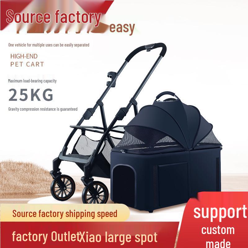 Lightweight Foldable Pet Stroller for Small Dogs & Cats - Travel & Outdoor Friendly