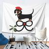 Dachshund Dog  Tapestry Wall Hanging Aesthetic Home Decoration Tapestries for Dorm Room