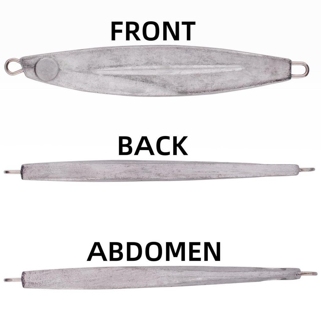 Iron Plate Lead Fish Blank Blade Counterweight Hook for Freshwater/Sea Long Cast Fishing