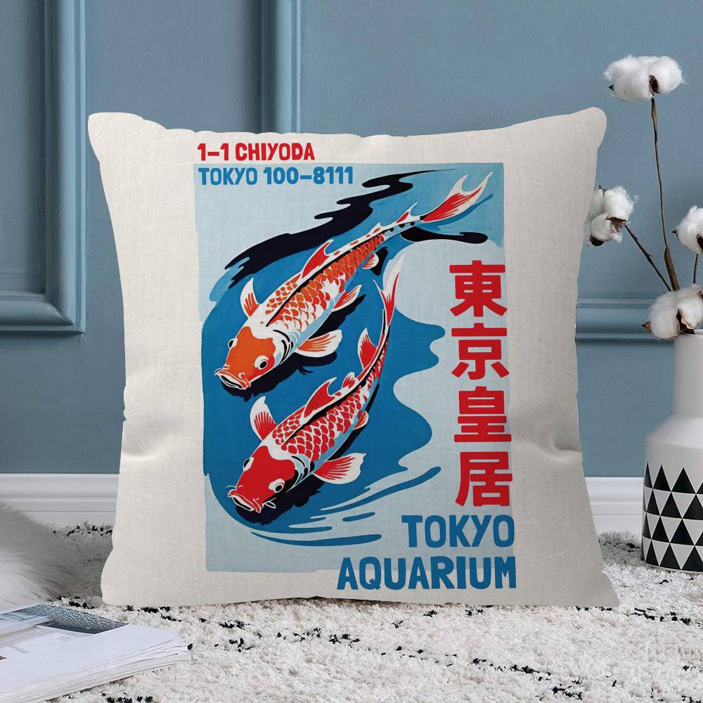 Japanisches Zeitgenössisches Tokio Kunst Kissen Geschenk Heim Büro Dekoration Schlafzimmer Sofa Auto Kissenbezug Hülle x