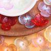 10pcs 22.6mm Acrylic Straight Hole Hollowed Out Three-petal Flowers Beads Mobile Phone Chain Hairpin Handmade Accessories