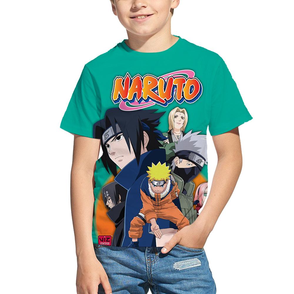 Children Cartoon T-shirt Japanese Naruto 3D Short Sleeve Summer Boy Football Sports Jersey Leisure and Entertainment Clothing
