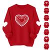 Valentijns Sweatshirts Voor Vrouwen Liefde Hart Grafisch Pullover Ronde Hals Lange Mouw Tops Valentijnsdag Sweatshirt