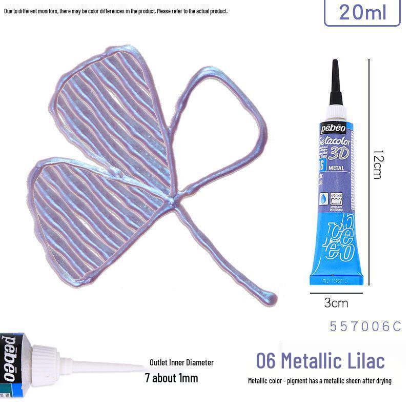 Beibao 3D Fabric Outline Pen Set - Gold & Colors for DIY Students