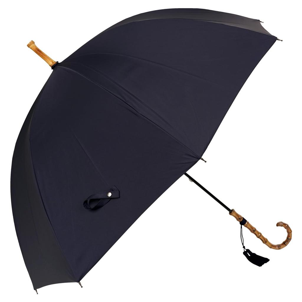 Long Super Water Natural Made in With LONG Navy [WAKAO] Umbrella, Lightweight, Waterproof, Repellent, Materials, Japan, Tassels, UMBRELLA, Women's,