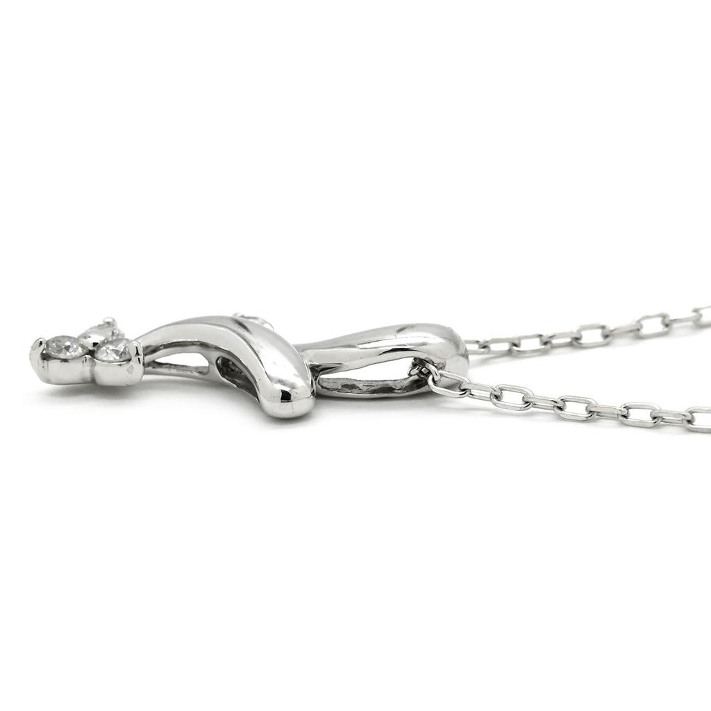 NON BRAND - Diamond 0.10ct Design PendantNecklace K18WG/diamond Array