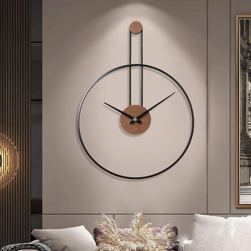 Creative Simple Wall Clock Retro Round Silent Hanging Watch Nordic Modern Living Room Office Wall Decorations Large Wall Clocks