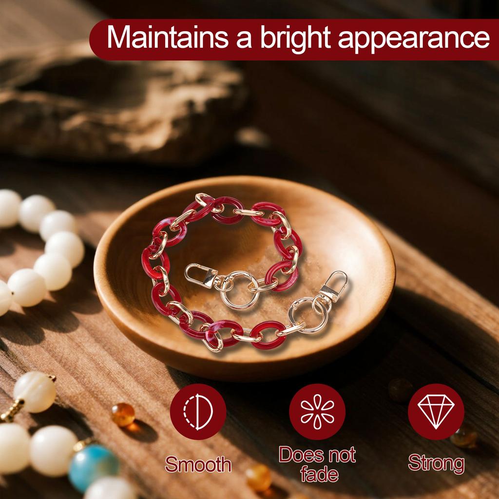 4 Pcs 40cm Bag Chain with Carabiner Clasp Practical Bag Strap Replacement Decorative Purse Chain Multipurpose Purse Strap