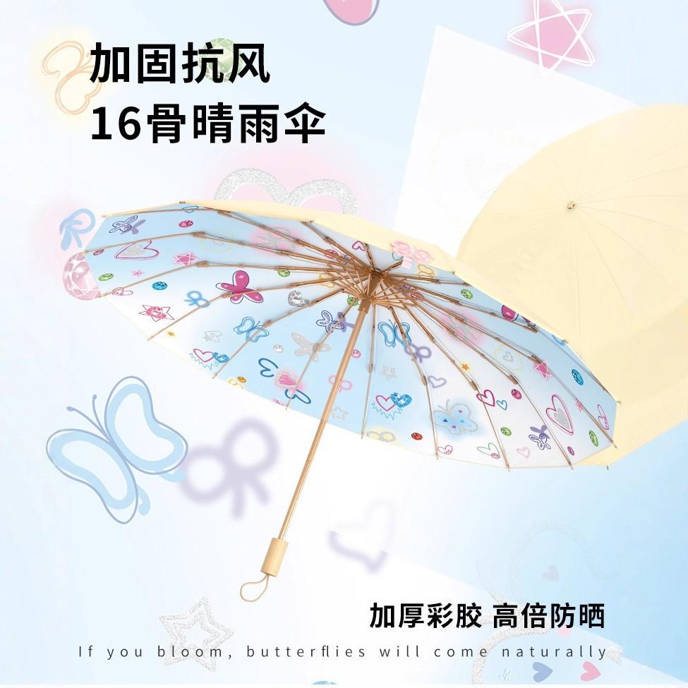 16-Bone large new Chinese style high-end sun umbrella women's sun protection UV protection parasol folding umbrella