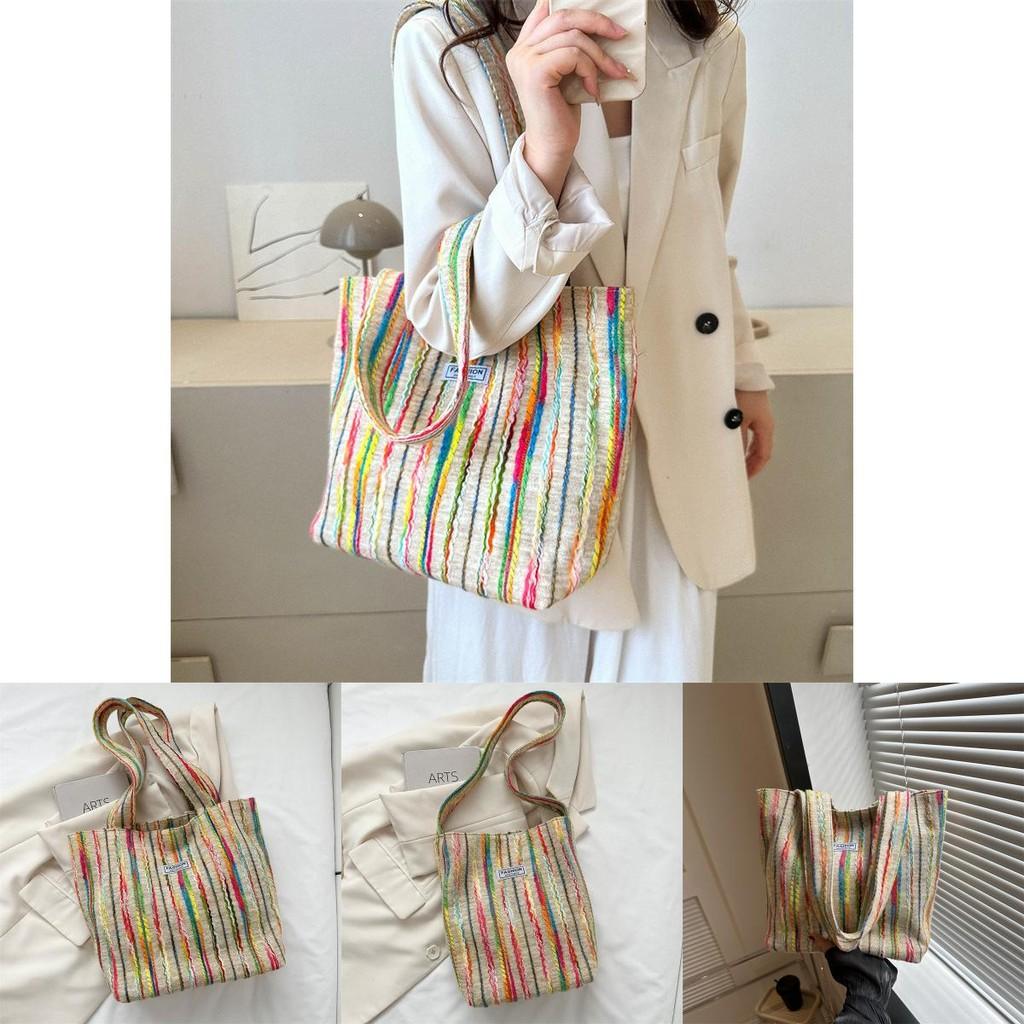 Stylish Retro Casual Women's Tote Bag Large Capacity Simple Design Shoulder Handbag