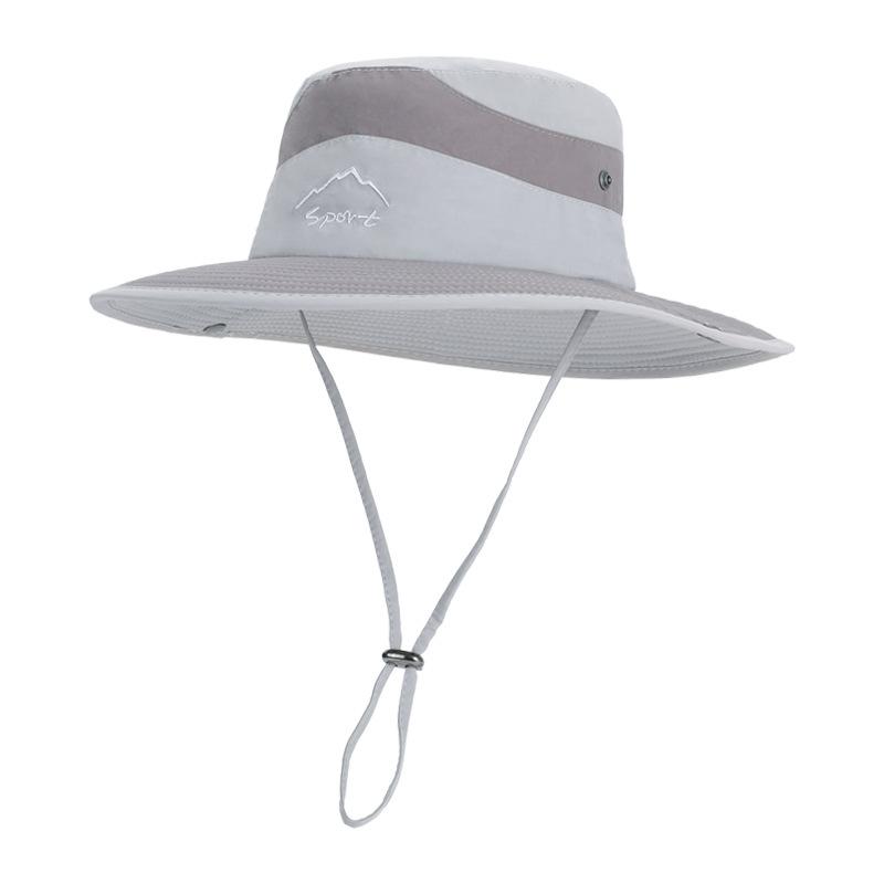 Spring and summer outdoor sunscreen visor men's mountaineering fishing big eaves hat children quick-drying waterproof breathable bucket hat