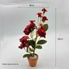 1Pcs 1:12 Dollhouse Home Model Decor Toy Miniature Rose Potted Plant Flowerpot Bonsai Doll House Accessories