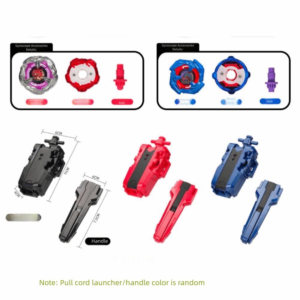 Spinning Tops Gyro Reverse Wire Launcher Multicolor Transmitter Handle Fighting Gyro  Children