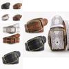 Vintage Y2k Embossed Pu Belt For Women With Metal Buckle For Casual Denim Styling