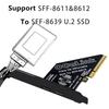Scheda di Espansione Adattatore Scheda PCIe 4.0 X8 a 2 Porte Oculink SFF8611 & 8612