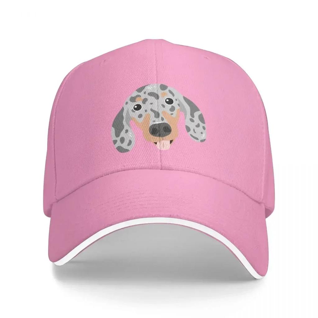 LOVE Blue Silver Dapple Dachshund Sausage Dog Baseball Cap Brand Man Cap Bobble Hat Ladies Men's