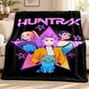 Kpop Demon Hunters Blanket Flannel Blanket Soft Cozy Plush Throw for Sofa Bed Lightweight Home Decoration Outdoor Camping