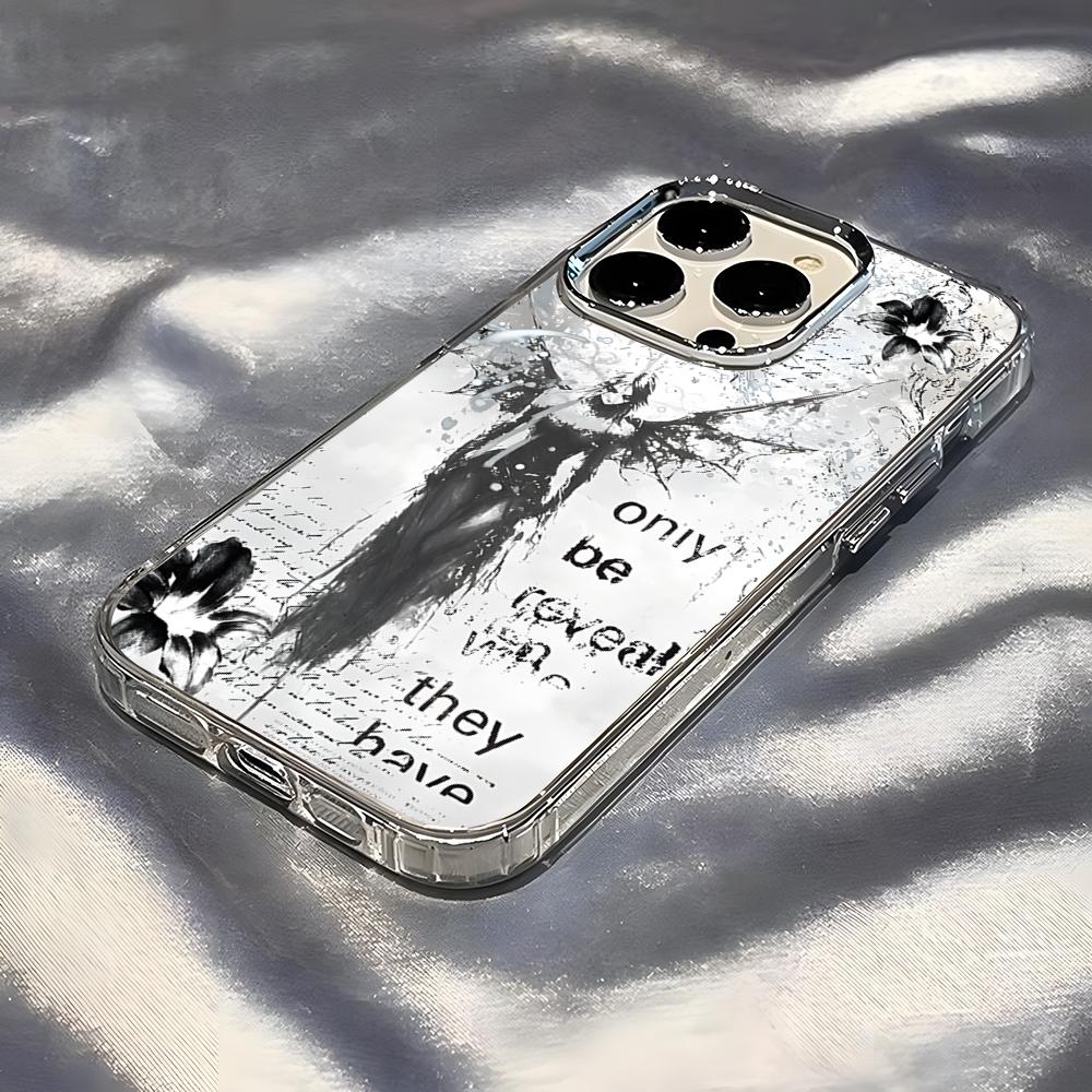 Angel Death Design Phone Case For IPhone 17 Pro Max 16 15 14 Pro Max IPhone 13 Pro Max 11 Plus Transparent Cover