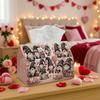 1pc Cute Folk Scandinavian Valentine'S Day Tissue Box - Multi-Functional Napkin Dispenser, Made of Durable Polyester, Decorated with Gnome Character P