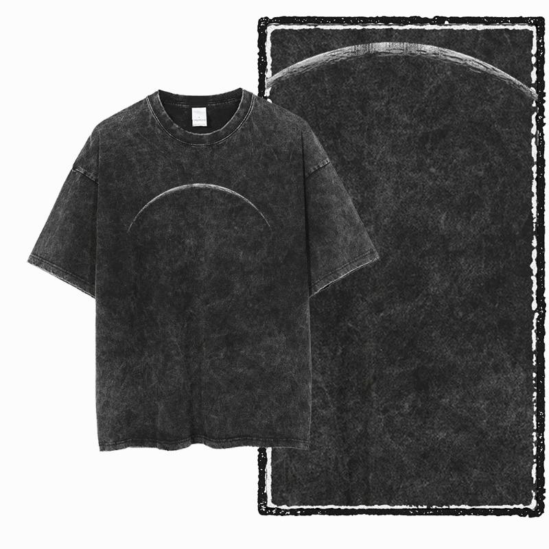SA ASTRONAUT SPACE THEMES Printed  Acid Washed Graphic Unisex T Shirt Cool Streetwear Men Tshirts Big Size Tee for Men