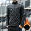 Leather Jacket for Men Autumn and Winter New Korean Style Slim Short Trendy Stand Collar Men's Leather Jacket Trendy Brand Motorcycle Jacket for Men