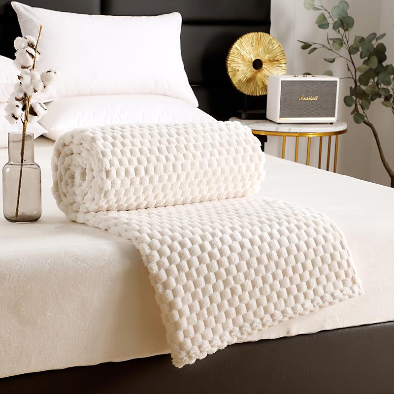 Golden Turtle Velvet Solid Color Flannel Blanket - Multifunctional Coral Fleece Cover, Single/Double.