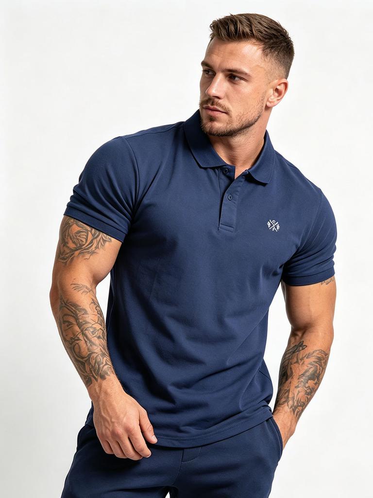 Polo estiva da uomo a manica corta Marchio di abbigliamento Polo casual da uomo in puro cotone M-6XL