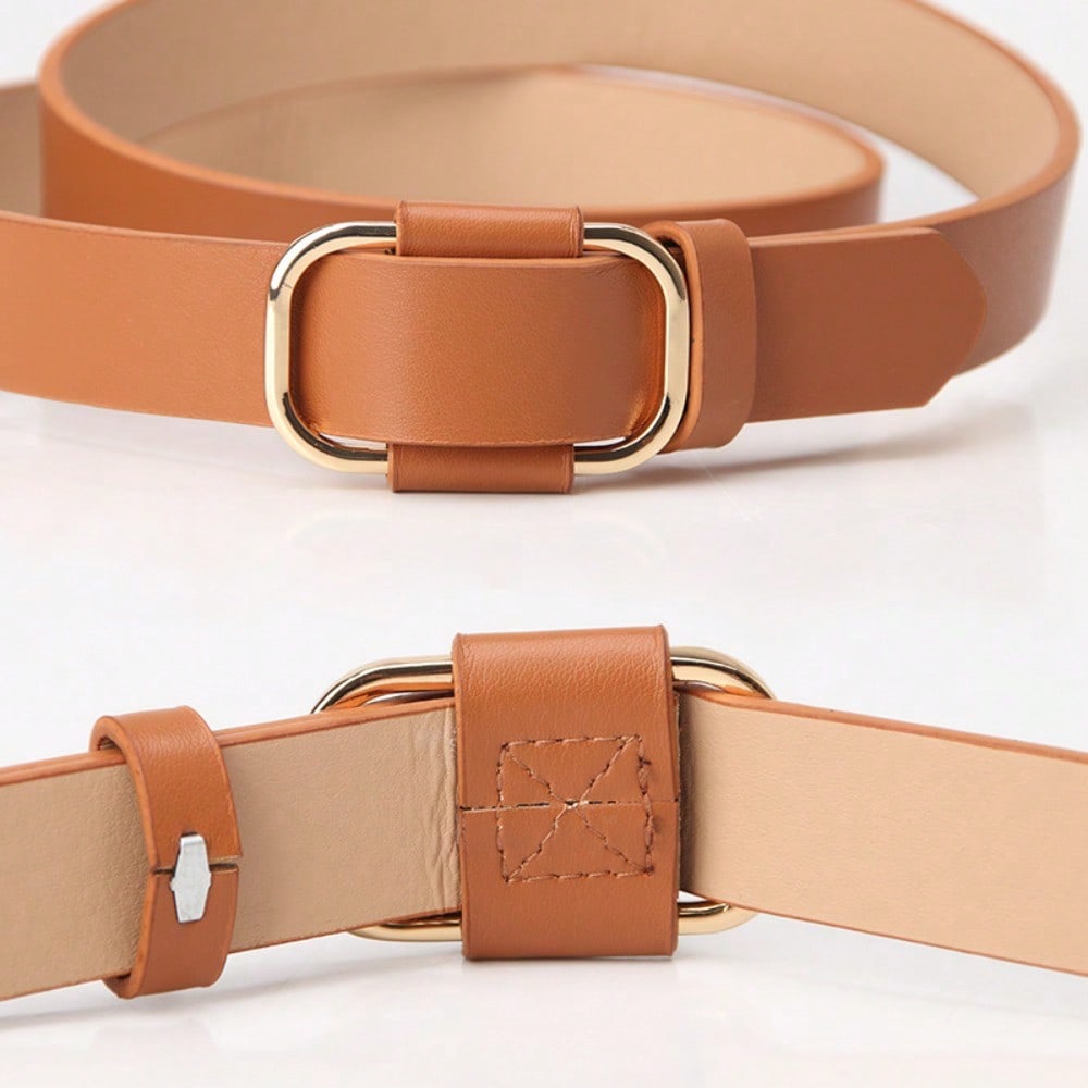 Simple Light Luxury Women's Belt Jeans Non-porous Belt Versatile Casual Pants Belt