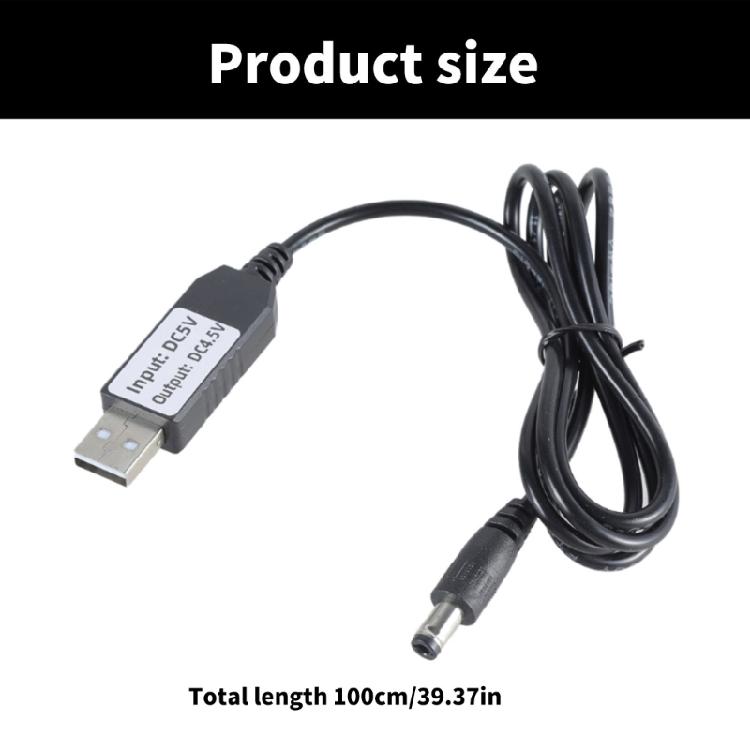 USB 5V to 4.5V DC5.5x2.1mm Conversion Adapter Cable for LED Lights and Small Appliances Replaces 3AA Batteries