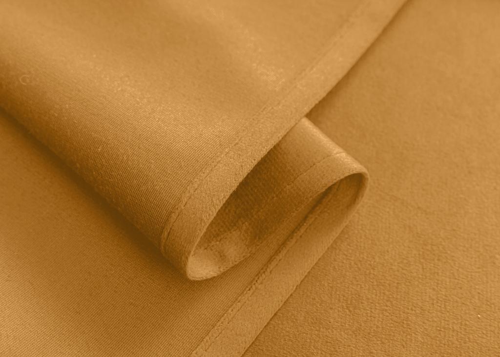 Velvet Curtains with Eyelets 140X270 Mustard Blackout