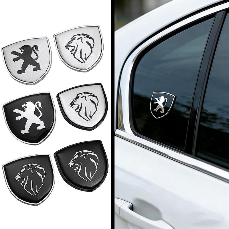 For Peugeot Alloy Shield Lion Car Emblem Window Sticker Rear Trunk Badge for 306 307 308 407 508 206 207 301 2008 3008 4008 5008