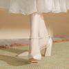 HO Coarse Heel Large Sandals 2026 Summer Gentle Match Skirt High Heels Hollow Non tiring Feet Single Shoes