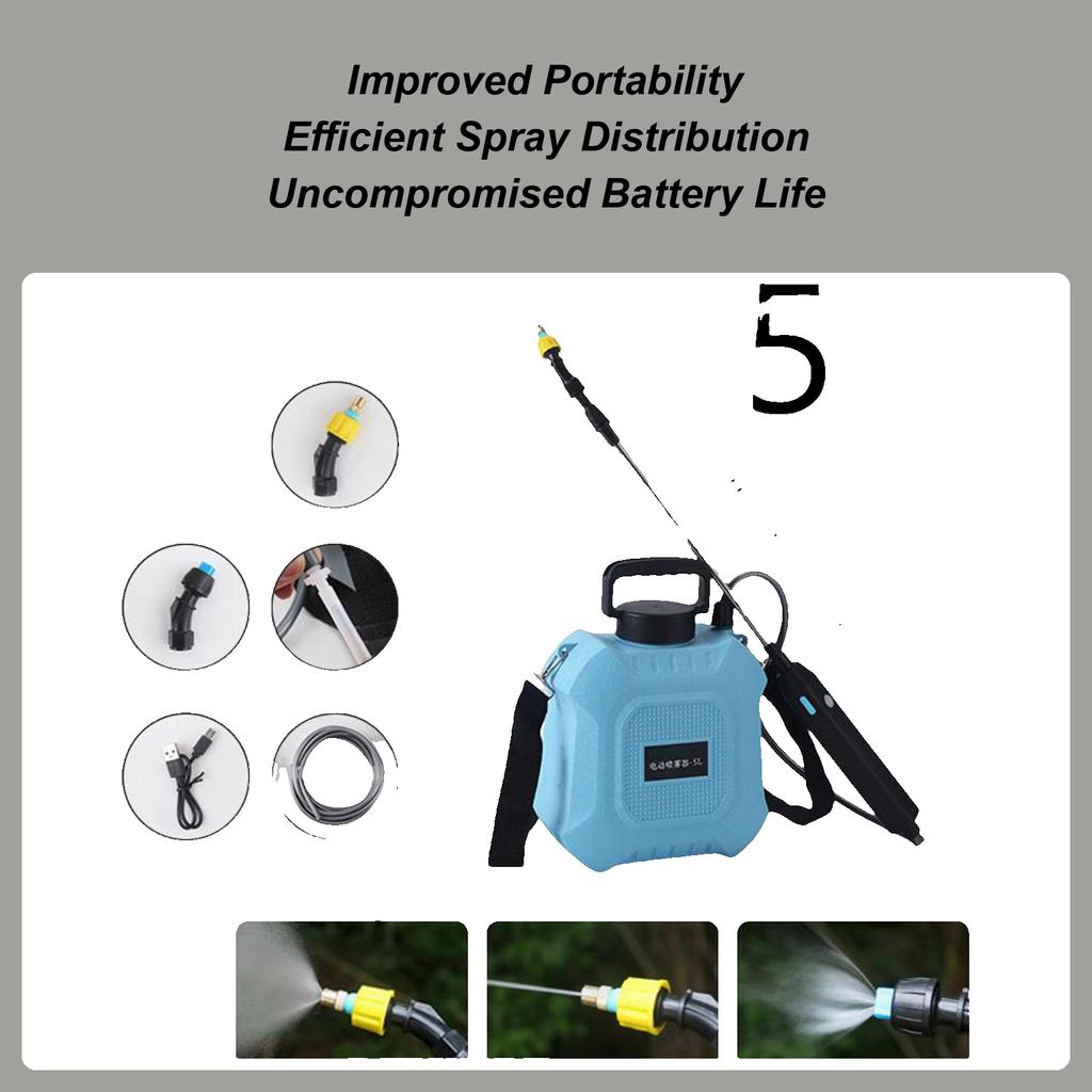 5/8L Electric Backpack Sprayer Pesticides Sprayer Rechargeable Automatic Sprayer Bottle For Garden Irrigation For Lawn