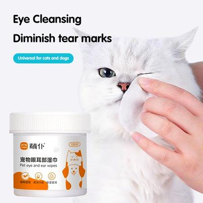 130/260 PCS Pet Eye Wipes Cats And Dogs Tear Mark Wet Wipes Cats And Dogs Universal No Irritation Cleaning Products Canned Wipes
