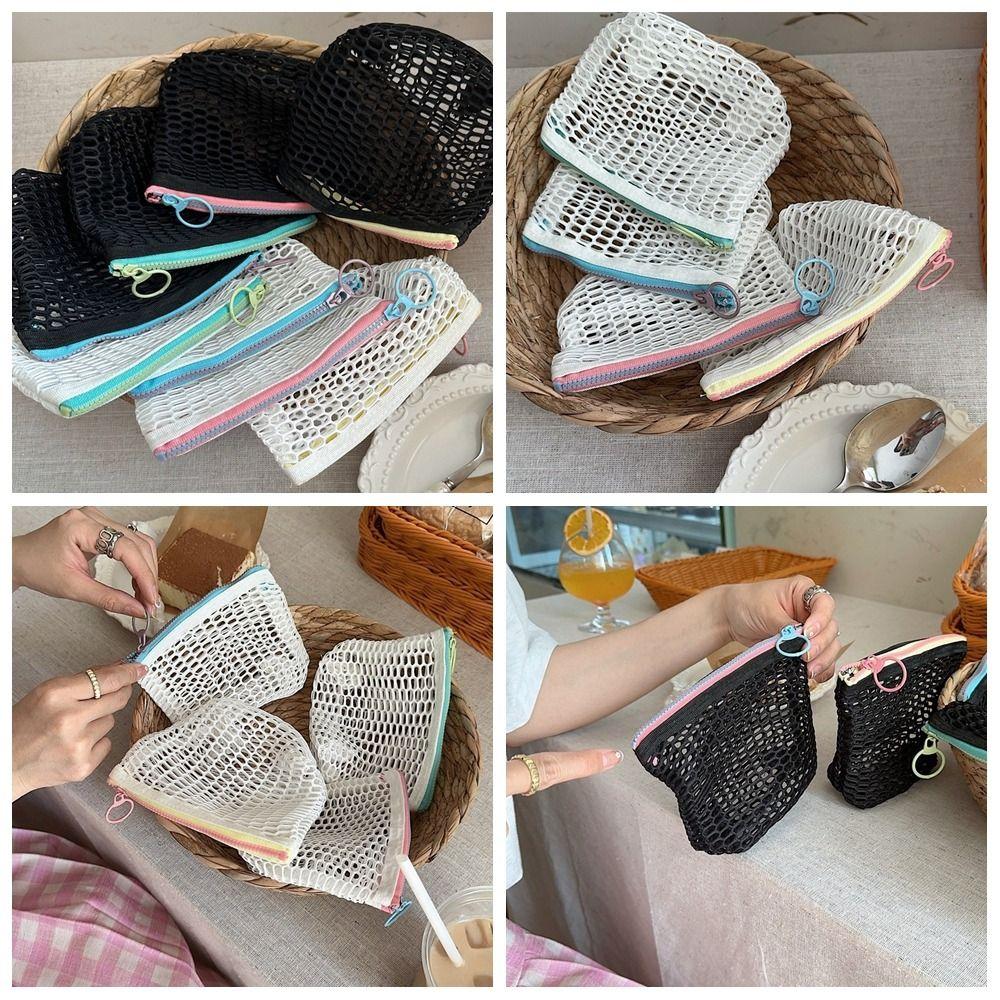 

Makeup Bag Mini Coin Purse Lipstick Bag Cosmetic Bag Outdoor Transparent Mesh Storage Bag Women