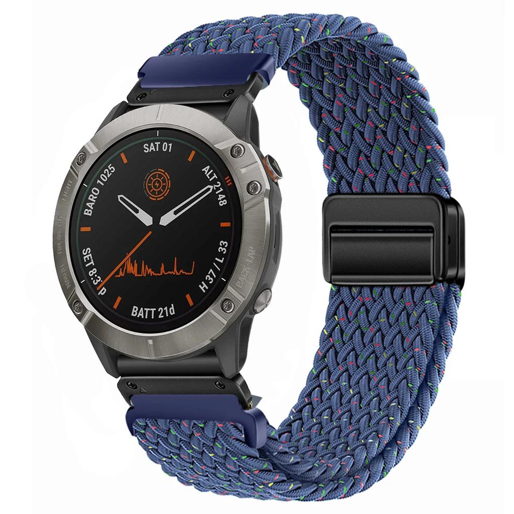 22 26mm Elastic Quick Fit Nylon Strap Enduro2 Wristband For Garmin Fenix5 5XPlus 6 6XPro 7 7XPro 8 Bracelet Tactix7Pro WatchBand