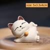 Chinese Purple Clay Tea Pet Handmade Lucky Cat Sculpture Animal Ornaments Statue  Decor Tea Figurine Crafts Tea Set Decoration