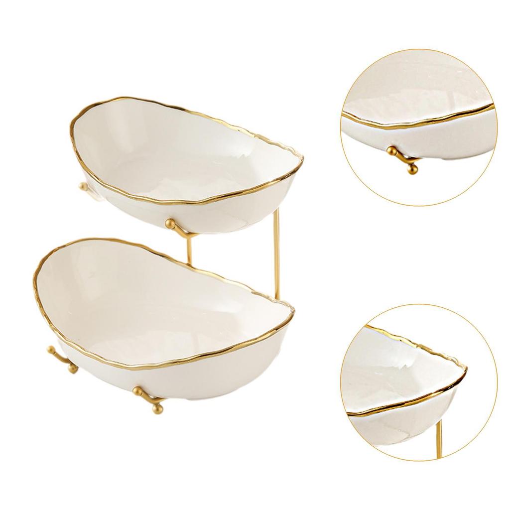 Ceramic Fruit Bowl for Kitchen Counter,Fruit Display Stand for Countertop Fruit