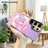 Phone Case: 2D Flat Samsung Galaxy A34 A35 M05 M06 S20 S22 S21 FE Plus 5G Protective Case, Couples Style, Crescent Moon Pink Rabbit, Christmas and Hal