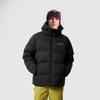 Li Ning Solid Color Short Hooded Zipper Long Sleeve Down Jacket Men Outerwear Black AYMU701-1