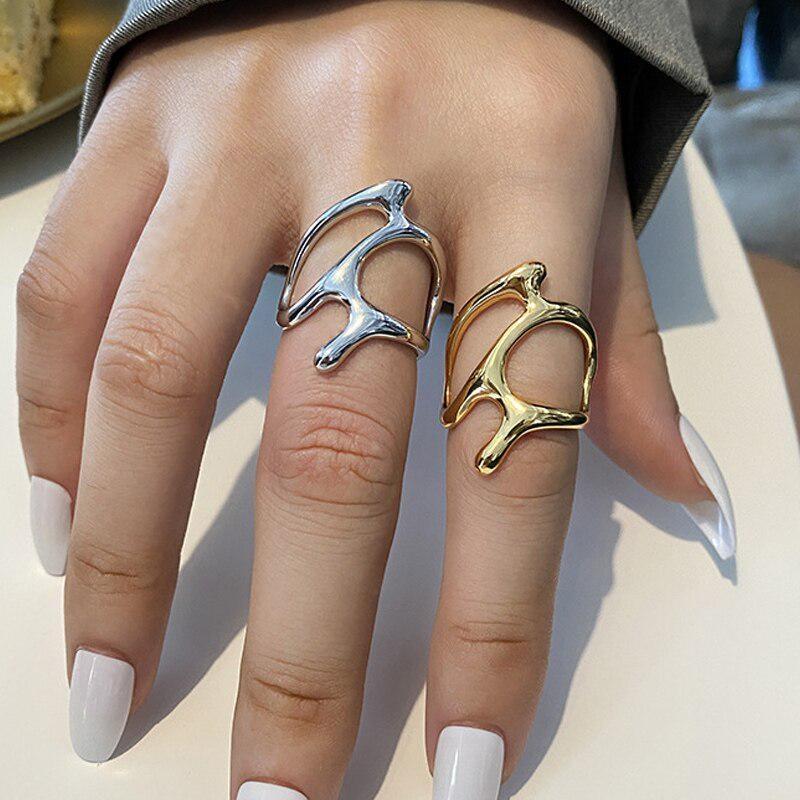 

Трендовые нерегулярные полые ветви кольца регулируемые винтажные элегантные кольца для женщин прекрасные подарки для украшений для вечеринок