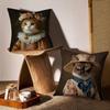 Quirky Elegant And Luxurious Crown Cat Pillow Case Sofa And Living Room Decorative Cushion Covers Dust-proof And Mite-proof F