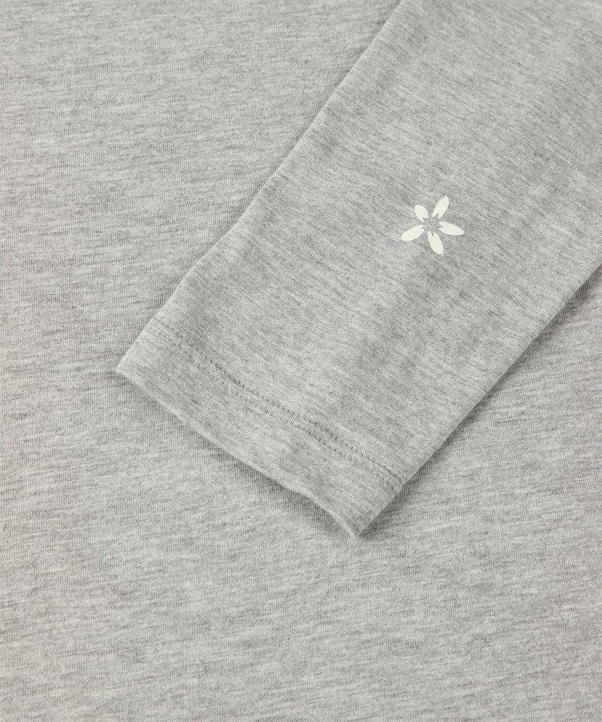 PANICALE Gray Basic Mock Neck Logo T-Shirt (Type B)