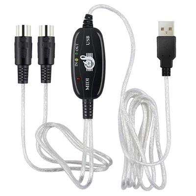 USB In-Out MIDI-Schnittstellenkabelkonverter zum PC-Musiktastatur-Adapterkabel
