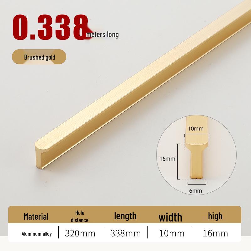Round T-Type Black Wardrobe Door Handle with Gray, Gold, and Silver Edges